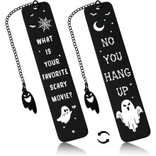Gothic Christmas Bookmarks – Spooky Double-Sided Book Lover Gifts, Compatible with Horror Movies & Goth Aesthetic
