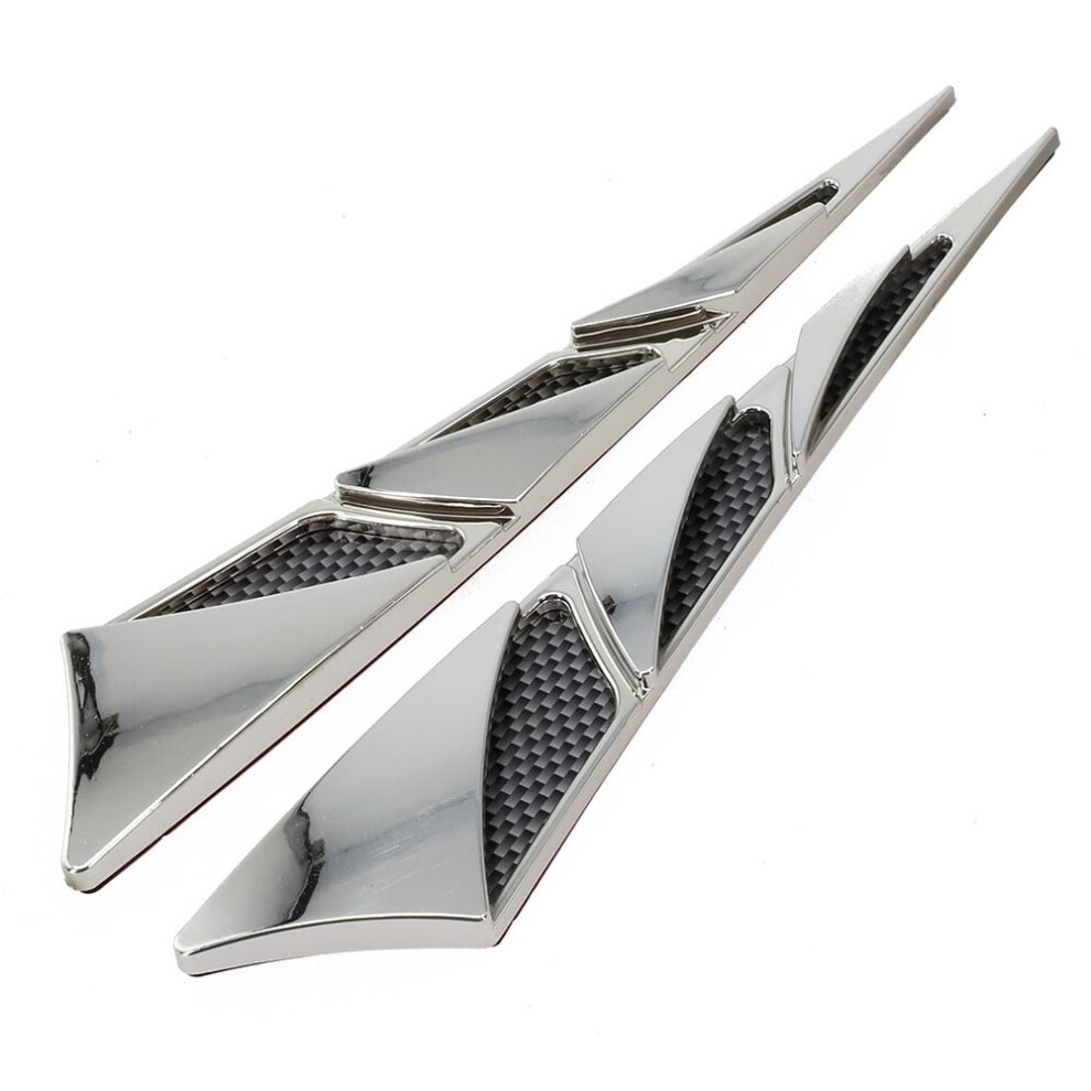 And Car Bonnet Hood Scoop Air Intake Inlet Flow Vent Decoration Black/Silver 9401284787181