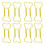 100pcs Black Bone Shape Paper Clips, Lightweight Document Organizer 1