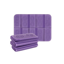 (Purple, 35*25*0.5cm) Foldable Waterproof Seat Cushion for Stadium & Park