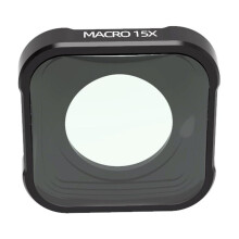 Obiettivo in vetro ottico con rivestimento multistrato per GoPro Hero9, ideale per macrofotografia e primi piani.