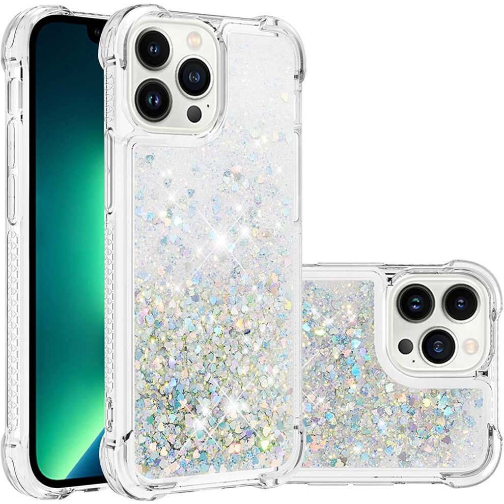 Glitter Liquid Quicksand Case For Compatible With Iphone 15 Pro Â Shockproof, Soft Tpu, Clear Bumper, 6.1" 9180333272372