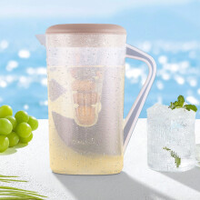 Large Capacity Cold Beverage Dispenser with Easy-Pour Faucet Refrigerator Safe Fruit Infuser Water Jug for Home and Party Use
