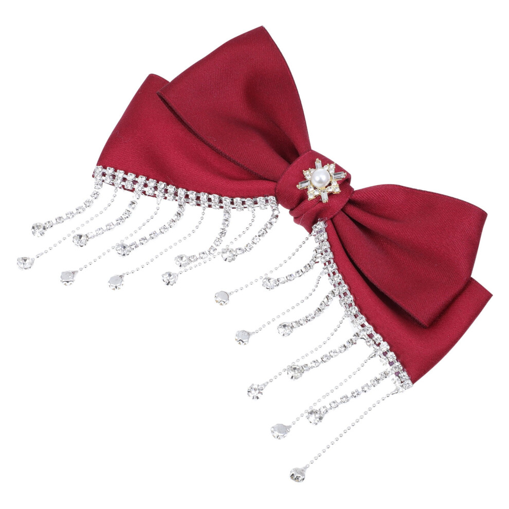 Unisex Red Pretyzoom Bow Hair Clip Elegant Alligator Clip Hairpin With Lovely Bowknot Design