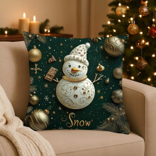 Upgraded Christmas Pillow Covers 17.7x17.7 Inches Decorative Pillow Cases With Soft Fabric Hidden Zipper For Home Decor S