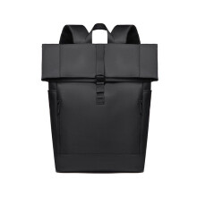 Roll-Top Shoulder Bag Business Leisure Bag Roll-Top Cover Shoulder Bag Black