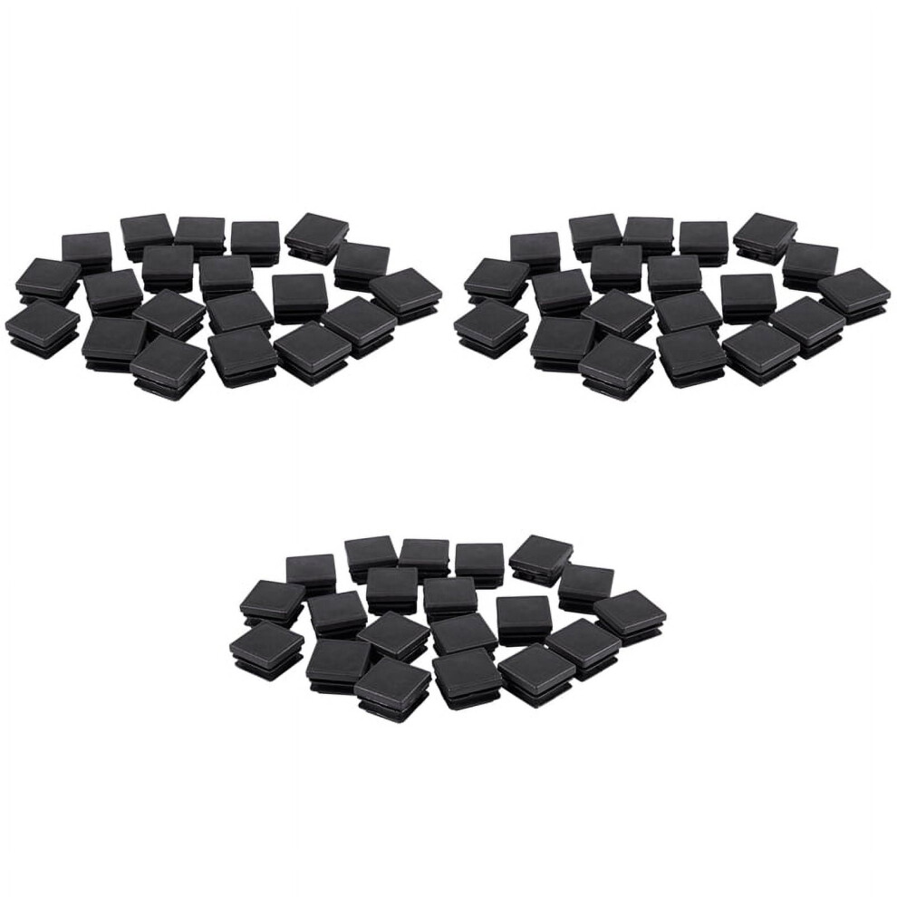 60 Pcs Plastic Square Blanking End Caps Tube Inserts 25Mm X 25Mm 9180435448576
