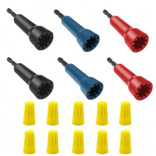 6 st elektriska trådvridare roterande trådkontaktanordning Gifted10 Wire Connectors