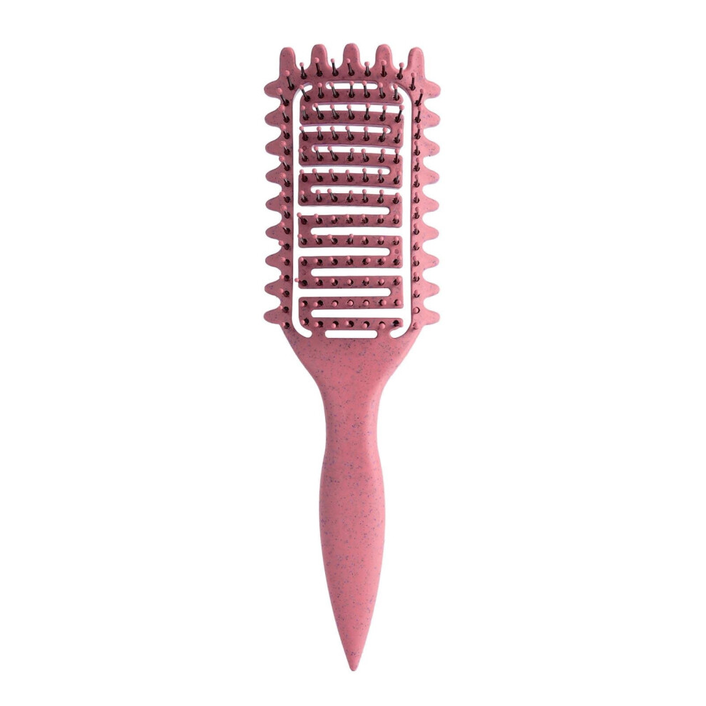 Pink Curl Defining Brush Curly Hair Brush,Vented Hair Brush For Detangling, Shaping And Defining Curls For Women And Men Less Pulling (Pink)