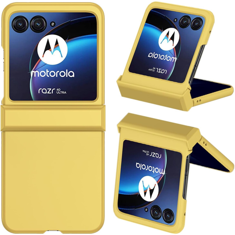 Compatible With Motorola Razr Plus 2023 & Razr 40 Ultra Â Heavy-Duty Case With Hinge Protection Yellow 9180333272754