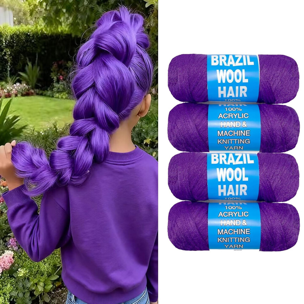 Brazilian Wool Acrylic Yarn for Crochet Hair, Braids, Twists & Faux Locs â Soft Synthetic Hair Extension