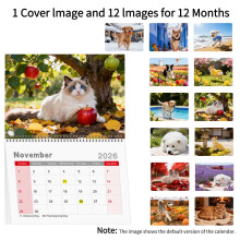 Custom 2026 Photo Calendar Personalized with 13 Pictures A4 Size 8.3x11.7 Inches for Home Office Decor Holiday Gift Horizontal and Vertical Options
