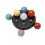 7 Stück Chakra-Steine mit Obsidianbasis - 2 cm Steine 1