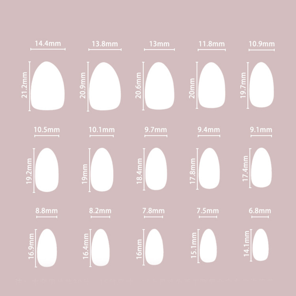 Phui-Pet-Supplies 30Pcs Glossy Gradient Fake Nails, Lightweight & Easy Stick