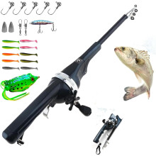 EasyFish Folding Rod with 21-Piece Bait Set and 80m Line