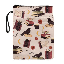 Crow Book Cover Sleeve Pouch, 11.4"x8.66", Polyester, Compatible with 11.4" Books