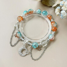 Glass Butterfly Pendant Beaded Bracelet for Women with Multiple Color Choices, Suitable for Daily and Evening Wear