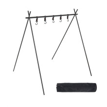 Utomhus Bärbar Campingställ i Aluminium, Hopfällbar Ultralätt Campingstativ Rese och Diverse Hängare 61x100x105cm