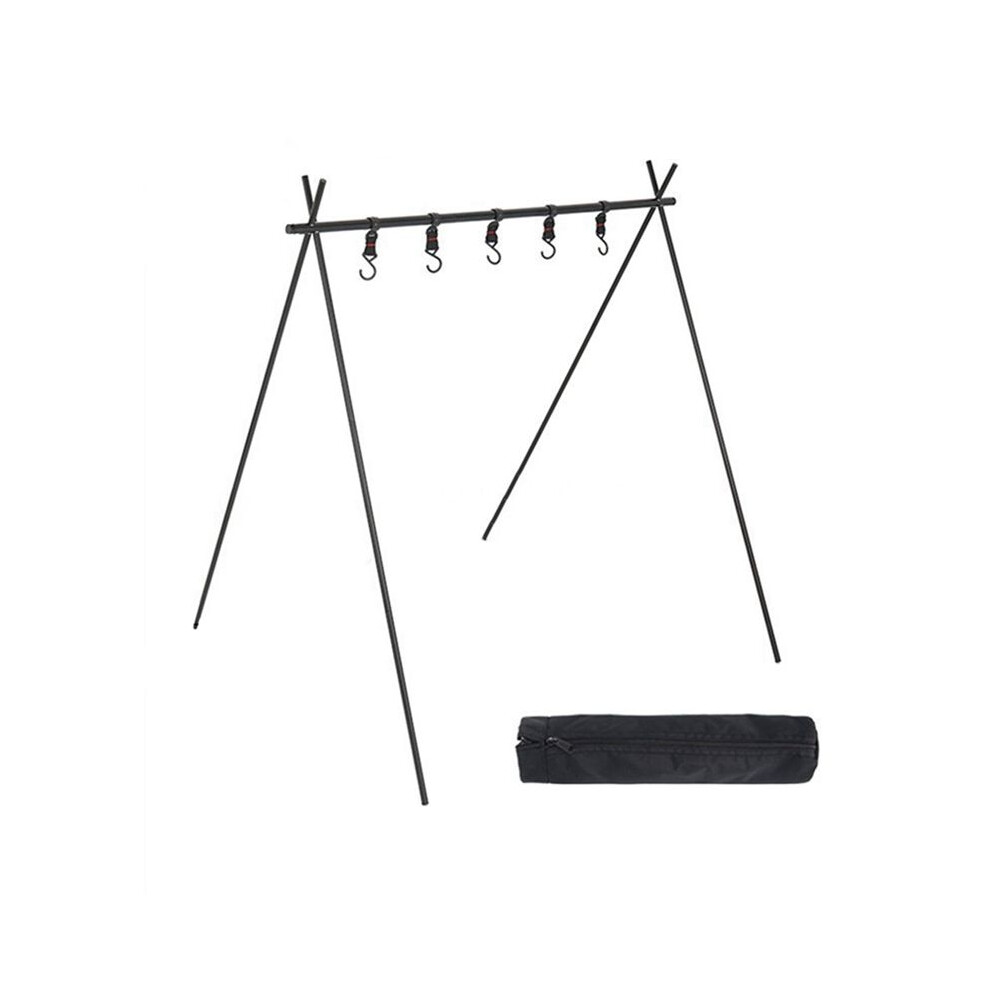 Outdoor Aluminum Portable Camping Rack Folding Ultra- Camping Tripod Travel Sundries Hanger 61X100x105cm Light 4714110918860