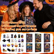 Halloween Advent Calendar 2025 – 24-Day Spooky Countdown with Resin Ornaments, Blind Box Figures & Acrylic Pendants