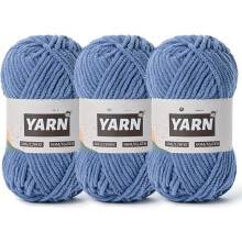 Plush Chenille Chunky Crochet Yarn - Baby Yarn for Crocheting Soft - Velvet Yarns Knitting for Blankets Crafts - Fluffy Amigurumi Yarns 50g / 65.6yd