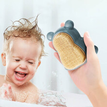 Cute Bear-Shaped Kids' Cleaning Brush | Soft Massage Brush for Baby Nail Care & Hygiene | Compatible with Little Ones