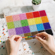 3mm DIY Jewelry Beads Set – Colorful Craft Beads for Bracelets, Necklaces, Ornaments; Great for Kids & Family Craft Nights; Compatible with Standard