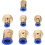 Air Hose Fitting Assortment Crimp Type 7 Pieces 7