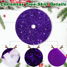 Upgraded Christmas Tree Bottom Decoration Apron Sequin Christmas Tree Skirt Glitter Tree Skirt For Xmas Holiday Party Decor Y