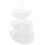 Suporte para bolo de três andares, feito de plástico PP branco, para fácil armazenamento. 30 cm (11,8 polegadas) 1