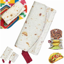 Burritoformet lommebok med kortspor og glidelåslomme
