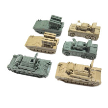 6x Tank Model Building Kit 1:144 Scale Armored Vehicles for Boys Adults Kids Style C