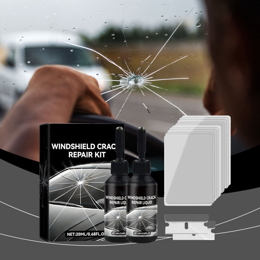Windshield Crack Repair Kit With Glass Repair Liquid Â For Chips & Cracks, Nano Glass Repair Tool, Compatible With Most Auto Windshields 9132278068480