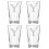 Beer Glass Set Clear 4 Pieces 1