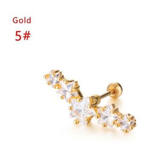 Goldene CZ-Knorpelohrstecker