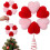 Heart Tree Topper Red Pink Plush Ornament 1 Pack 1