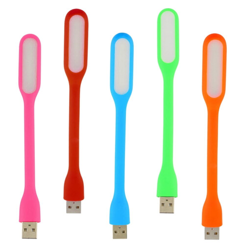 5 τεμάχια μικτή εύκαμπτη λάμπα LED USB ρυθμιζόμενη φορητή νυχτερινή λάμπα 180 μοιρών