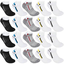 (20 dual-pack, Default) 20 Pairs Non-Slip Boat Socks for Adults