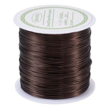 1 Roll Copper Beading Wire 0.3mm 0.5mm 0.6mm Craft Jewelry Necklace Wire String-Saddle Brown-0.5mm-23m/roll