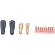 Conjunto de bicos de soldagem TIG, consumíveis para soldagem, bicos condutivos, pontas e varetas de conexão para tocha de corte plasma 14AK.