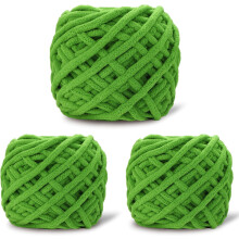 Plush Chenille Chunky Yarn 100g (54.6yd) – Bulky, Soft Velvet Yarn for Crocheting, Knitting, Amigurumi, Baby & Blanket Projects