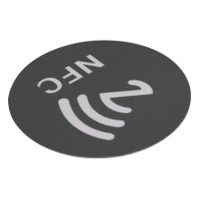 20PCS PET NFC Stickers 40mm Writable Black Readable Tags for Phone