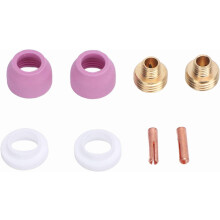 Torche de soudage, connecteur 2,4 mm, pince pour électrode 2,4 mm, buse en céramique, capot avant en PTFE, accessoires pour torche de soudage