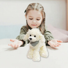 Juguetes para niños Regalos Bufanda Caniche de 11 pulgadas Lindo muñeco de perro Juguete Muñeco de perro simulado Niños y niñas Festival