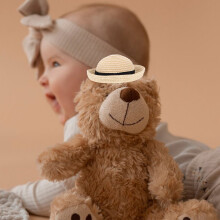 BESTONZON 1Pc Mini Sun Hat Dolls Beige Decorative Fairy Garden Decoration