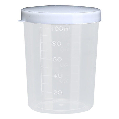 Plastic Small Measuring Cup with Scale K 100 Ml with Lid, Food Storage
