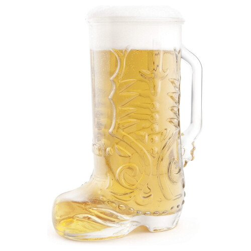 Ποτήρι Άγριας Δύσης Boot Glass - Ποτήρι σε σχήμα μπότας 22oz - Χοντρό ποτήρι με λαβή -