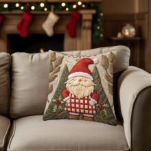 Upgraded Christmas Pillow Covers 17.7x17.7 Inches Decorative Pillow Cases With Soft Fabric Hidden Zipper For Home Decor X