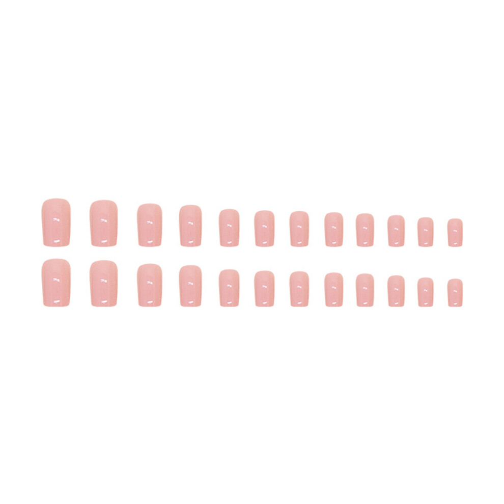 Dachuang Beauty Pink Glossy Fake Nails, Durable & Comfortable