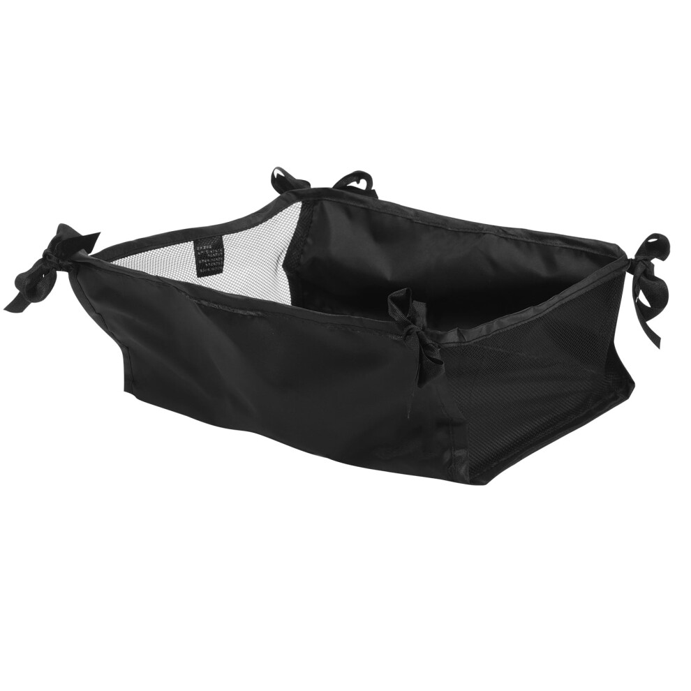 Stroller Bottom Pouch Oxford Cloth Portable Design Black 1Pcs